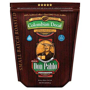 Cafe Don Pablo 2LB Don Pablo Colombian Decaf - Swiss Water Process Decaffeinated - Medium-Dark Roast - Whole Bean Coffee - Low Acidity - 2 Pound (2 lb) Bag