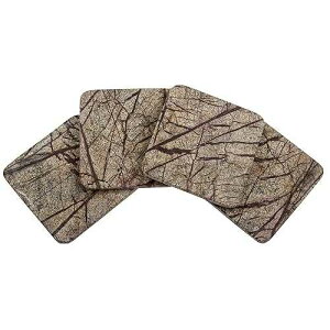 Thirstystone Square Rainforest 嗝΃R[X^[A}`J[ Thirstystone Square Rainforest Marble Coasters, Multicolor