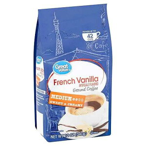 Great Value French Vanilla Medium Roasted Ground Coffee - 12 oz. (Pack of 4)