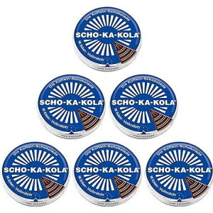 RRAR̓VRJtFCAR[ibcpE_[AR[q[z~N`R[g VJR[ 6×100g/hCc Milk Chocolate SCHO-KA-KOLA with natural Caffeine from Cocoa, Cola-Nut-Powder and Coff