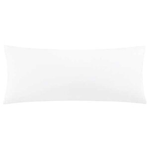 uxcell Soft Microfiber Body Pillow Cover with Zipper Closure, Long Pillow Cases for Body Pillows Weave for 90 GSM Polyester, White Body (20x54)