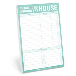 Knock Knock Things to Do Around the House A6 x 9 C` Knock Knock Things to Do Around the House Note Pad, 6 x 9-inches
