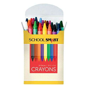 School Smart Standard ŐN - 3 1/2 x 5/16 C` - 24 Zbg - A\[gJ[ School Smart Standard Non-Toxic Crayons - 3 1/2 x 5/16 inches - Set of 24 - Assorted Colors
