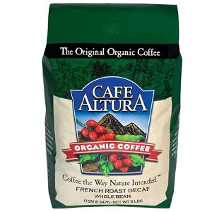 Cafe Altura Whole Bean Organic Coffee, Decaf French Roast - Water Process (Pack May Vary)