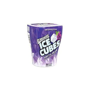 Ice Breakers Ice Cubes Sugar Free Gum with Xylitol, Arctic Grape, 40 Piece