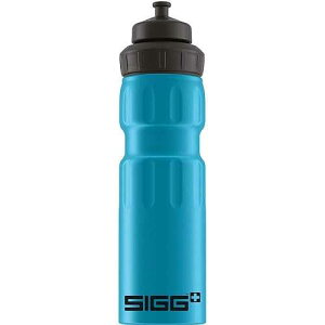 SIGG - Sports Water Bottle - WMB Sports Blue - With 3-Stage Sports Cap - Made in Switzerland - Leakproof - Lightweight - Metal - BPA Free - 25 Oz