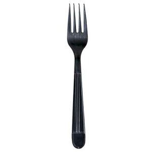 Daxwell Plastic Forks, Heavyweight Polypropylene (PP), Black, A10002070 (Case of 1,000)