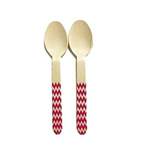 Perfect Stix VFu Xv[ 158 36 p[v vgؐXv[ p[v VFu p^[ 6 C` (36 pbN) Perfect Stix Chevron Spoon 158 36-Purple Printed Wooden Spoons with Purple Chevron Pattern,