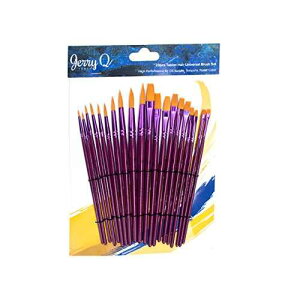 Jerry Q Art ʁAANAʁAeyp̃S[f ^N jo[T uV 20 ZbgBV[gؐnh JQ202 Jerry Q Art 20 pcs Golden Taklon Universal Brush Set for Watercolor, Acrylic, Oi