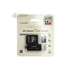 Unirex MSW-165S 16GB UHS-1 NX 10 }CN SD 4-in-1 USB [_[уA_v^[t Unirex MSW-165S 16GB UHS-1 Class 10 Micro SD with 4-in-1 USB Reader and Adapter