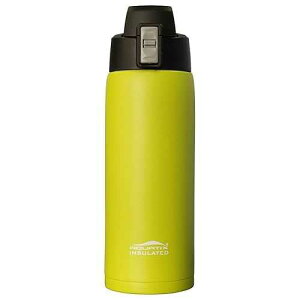 Aquatix FlipTop Sport Bottle Aquatix (Vapor Lime, 21 Ounce) Yellow Light Green Pure Stainless Steel Double Wall Vacuum Insulated Sports Water Bottle with Convenient Flip Top - Keeps Drinks Cold for 24 Hours, Hot for