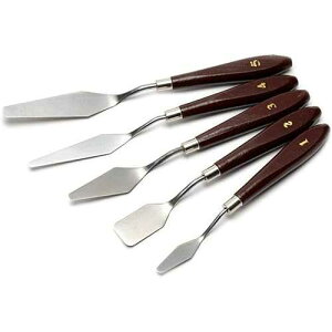 5 s[XyCgiCtZbgXeX|wpbgiCtGANZT[F̍ JDYYICZ 5-Piece ting Knife Set Stainless Steel Spatula Palette Knife Oil ting Accessories Color Mixing