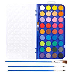 36pbNʃpZbgAX}[gJ[A[gʃyCgZbgAuV4{tAFuh₷AqAlɍœK 36 Pack Watercolor Pan Set, Smart Color Art Watercolor t Set with 4 Brushes,Easy 