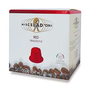 Miscela d'Oro GXvb\ lXvb\݊JvZ - tP[X - ׂẴuh (bh) Miscela d'Oro Espresso Nespresso Compatible Capsules - Full Case - All blends (Red)