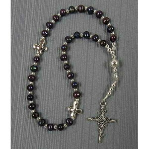 ̃UIMV Chotki p[v{BW^ DivinejewelsbyBarb Handmade Rosary Eastern Orthodox Greek Chotki Purple Cultured Freshwater Pearls