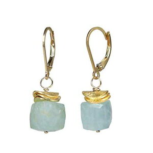 ANA} L[u CO - ANA} WFXg[ hbv CO - fB[X WG[ MtgACfA Nadean Designs Aquamarine Cube Earrings -Aquamarine Gemstone Drop Earring- Women