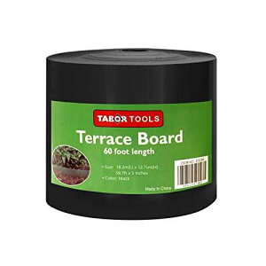 TABOR TOOLS テラスボード、ランドスケープエッジングコイル、厚さ1/25インチ、高さ5インチ。ES24。(60フィート、ブラック) TABOR TOOLS Terrace Board, Landscape Edging Coil, 1/25 Inch Thick, 5 Inch High. ES24. (60 Feet,