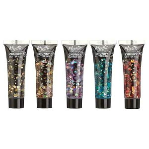 Moon Glitter ̃~XeBbN `L[ Ob^[ WF - 0.40fl - 5 Zbg - Ob^[ tFCX yCg Mystic Chunky Glitter Gel by Moon Glitter - 0.40fl - Set of 5 - Glitter Face t