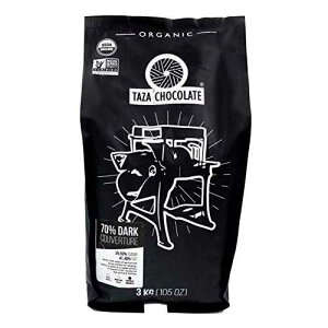 Taza Chocolate I[KjbN oN N[x`[ `R[g 70%A3 kg  (1 )Ar[K Taza Chocolate Organic Bulk Couverture Chocolate 70%, 3 kg bag (1 count), Vegan