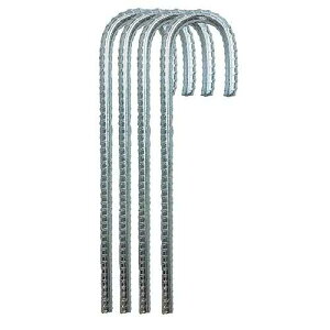 AshmanOnline Ashman Rebar Stake Anchor 12 Inches Long (4 Pack), Ideal for Securing Animals, Tents, Canopies, Sheds, Car Ports, Swing Sets. Rust-Resistant and Made of Solid Premium Galvanized/zinc-Coated Metal.