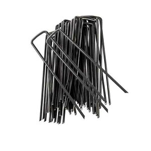 Garden Stakes, Ground Anchors Pegs U Shaped Garden Staples Pins Spikes for Securing Lawn Farm Sod Weed Barrier Landscape Grass Fabric Netting, More Applications 15CM 20 Pcs ILSSLI Garden Stakes, Ground Anchors Pegs U S
