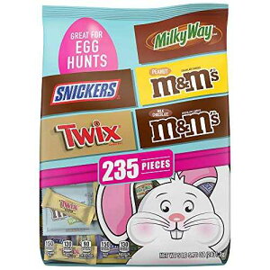SNICKERS, TWIXAM&M'S & MILKY WAY `R[g C[X^[ LfB obOA235 A85.76 IX Mars SNICKERS, TWIX, M&M'S & MILKY WAY Chocolate Easter Candy Bag, 235 Pieces, 85.76 oz.