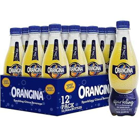 Orangina - Citrus Sparkling Juice Beverage - Light Pulp - Original Imported European French Recipe - (Pack of 12) (14.2 oz Bottle)