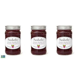 Sarabeth's �`���̃X�g���x���[ ���Y�x���[ �X�v���b�h�u�� �t���[�c (18 �I���X 3 �p�b�N) Sarabeth's Legendary Strawberry Raspberry Spreadable Fruit (18 oz Pack of 3)