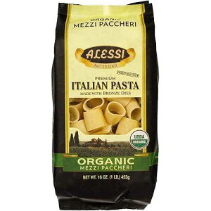 Alessi �C�^���A�Y�I�[�K�j�b�N ���b�c�B �p�b�P���A1 �|���h (12 �p�b�N) Alessi Italian Organic Mezzi Paccheri, 1 Pound (Pack of 12)