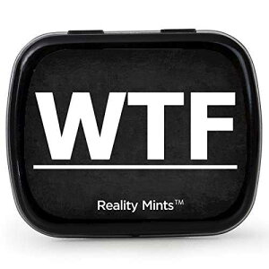 WTF Mints ? WTF fUC ~g ? FBւ̃mxeB LfB[ ? EB^[O[ uX ~gAsgp Gears Out WTF Mints WTF design mint tin Novelty candy for friends Wintergreen breath mints, sugar