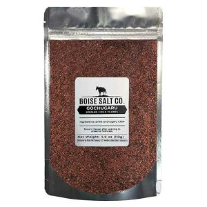 Boise Salt Co. ؍YR`K ` t[N ? 4 IX̍Ė\ȃ|[` Boise Salt Co. Korean Gochugaru Chile Flakes 4 ounce Re-sealable Pouch