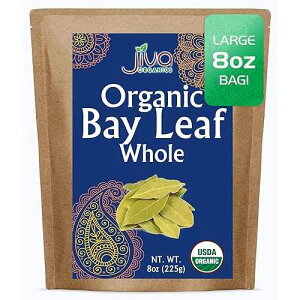 Jiva I[KjbNj̗tۂ 8 IX oNobO Jiva Organics Jiva Organic Bay Leaves Whole 8 Ounce Bulk Bag