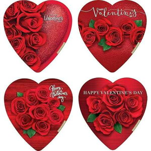 Elmer `R[g o^Cf[ [Yu[P fUC n[g^ 6IX `R[g Mtg{bNX Elmer Chocolate Valentine's Day Rose Bouquet Design Heart Shaped, 6 Ounce Chocolate Gift Box