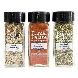 Primal Palate I[KjbN XpCX - OhƃOpbN 3 {g MtgZbg Primal Palate Organic Spices - Griddle and Grill Pack 3-Bottle Gift Set