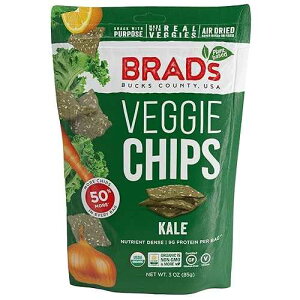 Brad's Ax[X̃I[KjbN؃`bvXAP[A6  Brad's Plant Based Organic Veggie Chips, Kale, 6 Count