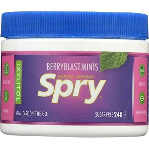 Spry Xylitol Berry Blast Mints Sugar Free Candy - Promote Oral Health, Increase Saliva Production, Stop Bad Breath, Non-GMO, Gluten-Free, 240 Count (Pack of 1)