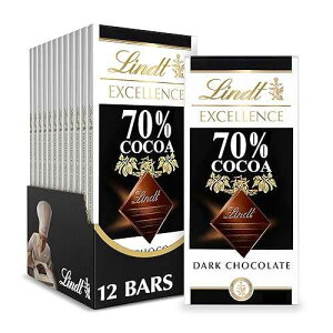 Lindt EXCELLENCE 70% Cocoa Dark Chocolate Bar, Dark Chocolate Candy, 3.5 oz. (12 Pack)