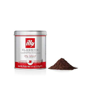 illy Ground Coffee Espresso - 100% Arabica Coffee Ground - Classico Medium Roast - Notes of Caramel, Orange Blossom & Jasmine - Rich Aromatic Profile - Precise Roast - No Preservatives - 4.4 Ounce illy Ground Coffee