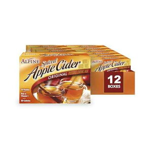 Alpine Original Spiced Apple Cider Instant Drink Mix, Rich in Vitamin C and Low Calorie, 0.74 Oz Pouch (Pack of 120)