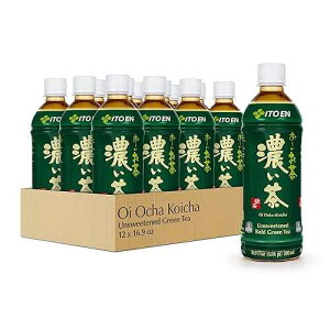 Ito En Oi Ocha Unsweetened Bold Green Tea, 16.9 Fluid Ounce (Pack of 12), Unsweetened, Low Calorie