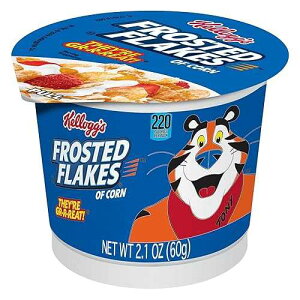 Kellogg's Frosted Flakes Breakfast Cereal Cups, Good Source of 8 Vitamins and Minerals, Original, 7.87lb Case (60 Cups)