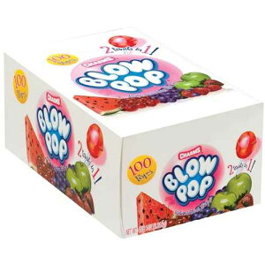 Charms Blow Pop Lollipops - Individually Wrapped Dual Candy and Gum Suckers - Peanut Free, Gluten Free - Bulk Treat for Kids and Adults - Assorted Flavors, 100 Count (4 lb 1 oz.) Tootsie Roll Charms Blow Pop Lolli