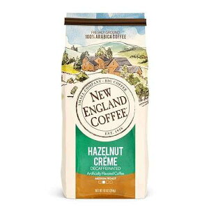 New England Coffee Hazelnut Creme Decaffeinated Medium Roast Ground Coffee, 10oz Bag (Pack of 1) New England Coffee Hazelnut Cr me Decaffeinated Medium Roast Ground Coffee, 10oz Bag (Pack of 1)