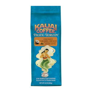 Kauai Coffee Ground Coffee - Smooth, Rich, Medium Roast - Nutty Caramel and Tropical Coconut - Arabica Coffee, 10% Hawaiian with No Bitterness - Coconut Caramel Crunch, 1 Pack of 10oz Kauai Coffee Ground Coffee Smoo