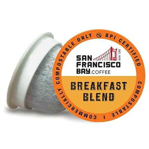 San Francisco Bay Compostable Coffee Pods - Breakfast Blend (80 Ct) K Cup Compatible including Keurig 2.0, Medium Roast