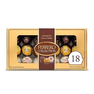 Ferrero Collection Premium Gourmet Assorted Hazelnut Milk Chocolate, Dark Chocolate and Coconut, 6.8 oz, 18 Count Ferrero Rocher Ferrero Collection Premium Gourmet Assorted Hazelnut Milk Chocolate, Dark Chocolate and Cocon