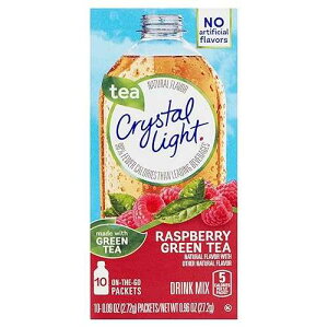 Crystal Light On The Go Raspberry Green Tea, 10-Packet Box (Pack of 6)
