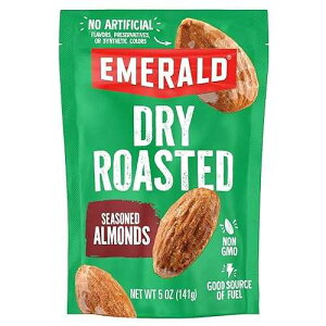 Emerald Nuts Dry Roasted Almonds (1-Pack) / 5 Oz Resealable Bag / Plant-Based Protein, Kosher Certified, Non-GMO / Contains No Artificial Preservatives, Flavors or Synthetic Colors