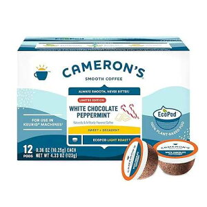 Cameron's Coffee Holiday Single Serve Pods, Flavored, White Chocolate Peppermint, 12 Count (Pack of 1)