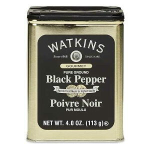 Watkins Pure Ground Black Pepper, Kosher, Gluten Free & Non-GMO, 4 Ounce (Pack of 1)